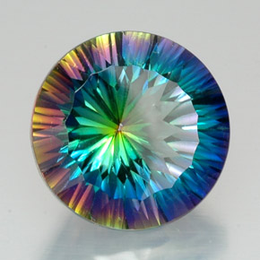 Quarzo mistico naturale multicolore da 19,88 ct, taglio rotondo, VS