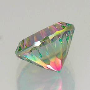Quarzo mistico naturale multicolore da 12,26 ct, taglio rotondo, VVS