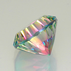Quarzo mistico Arcobaleno superiore naturale da 12.78 ct, Taglio rotondo, VVS-VS