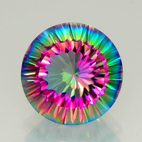 Quarzo mistico Arcobaleno superiore naturale da 10.76 ct, Taglio rotondo, VVS