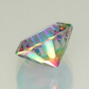 Quarzo mistico Arcobaleno superiore naturale da 10.76 ct, Taglio rotondo, VVS