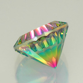 Quarzo mistico naturale multicolore da 11,95 ct, taglio rotondo, VVS