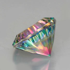 Quarzo mistico Arcobaleno superiore naturale da 12.01 ct, Taglio rotondo, VVS