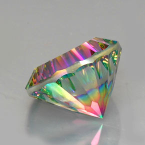 Quarzo mistico naturale multicolore da 12,44 ct, taglio rotondo, VVS