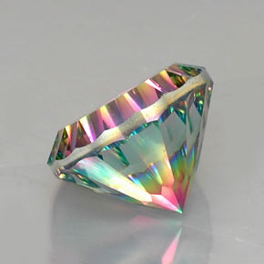 Quarzo mistico Arcobaleno superiore naturale da 12.86 ct, Taglio rotondo, VVS
