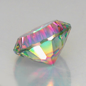 Quarzo mistico naturale multicolore da 11,47 ct, taglio rotondo, VVS-VS