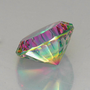 Quarzo mistico Arcobaleno superiore naturale da 10.80 ct, Taglio rotondo, VVS
