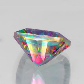 Quarzo mistico naturale multicolore da 15,07 ct, taglio a cuscino, VVS-VS