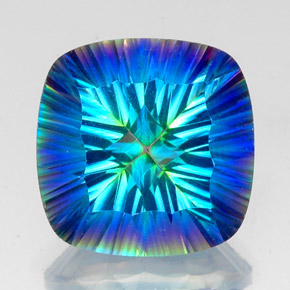 Quarzo mistico Arcobaleno superiore naturale da 19.84 ct, Taglio a cuscino, VS