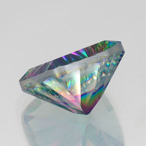 Quarzo mistico naturale multicolore da 14,88 ct, taglio a cuscino, VS
