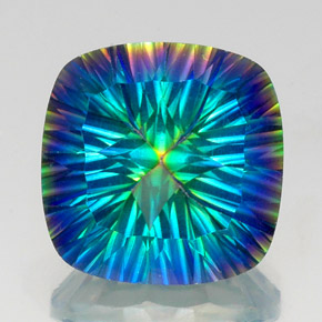 Quarzo mistico Arcobaleno superiore naturale da 21.79 ct, Taglio a cuscino, VVS-VS