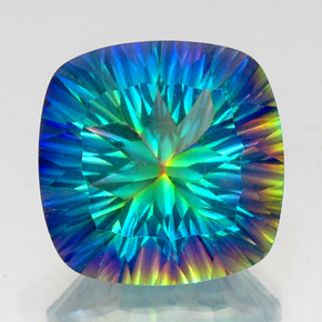 Quarzo mistico Arcobaleno superiore naturale da 20.83 ct, Taglio a cuscino, VS