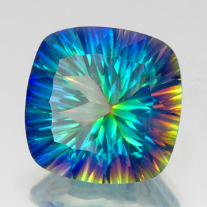 Quarzo mistico Arcobaleno superiore naturale da 20.83 ct, Taglio a cuscino, VS