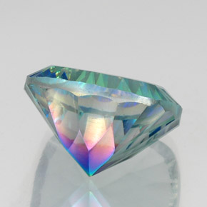 Quarzo mistico naturale multicolore da 20,88 ct, taglio a cuscino, VS