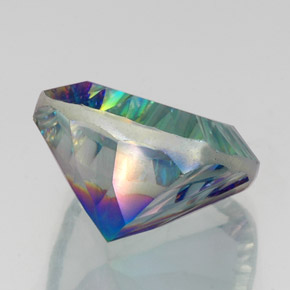 Quarzo mistico naturale multicolore da 22,17 ct, taglio a cuscino, VS