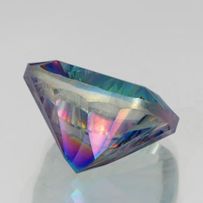 Quarzo mistico naturale multicolore da 20,90 ct, taglio a cuscino, VS