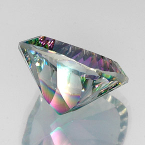 Quarzo mistico naturale multicolore da 15,26 ct, taglio a cuscino, VVS-VS