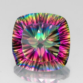 Quarzo mistico Arcobaleno superiore naturale da 13.33 ct, Taglio a cuscino, VS