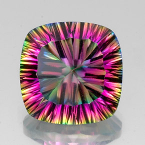 Quarzo mistico Arcobaleno superiore naturale da 14.54 ct, Taglio a cuscino, VVS-VS
