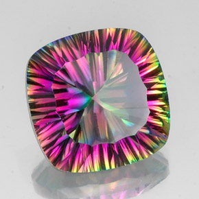Quarzo mistico Arcobaleno superiore naturale da 14.54 ct, Taglio a cuscino, VVS-VS