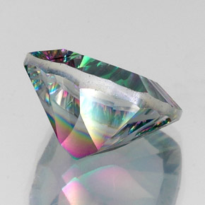 Quarzo mistico Arcobaleno superiore naturale da 15.34 ct, Taglio a cuscino, VS