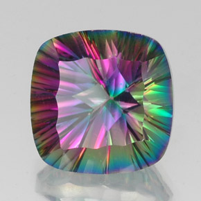Quarzo mistico Arcobaleno superiore naturale da 17.28 ct, Taglio a cuscino, VVS-VS