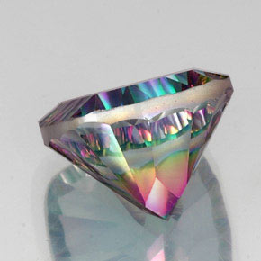 Quarzo mistico Arcobaleno superiore naturale da 17.28 ct, Taglio a cuscino, VVS-VS