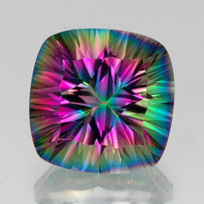 Quarzo mistico Arcobaleno superiore naturale da 16.29 ct, Taglio a cuscino, VVS-VS
