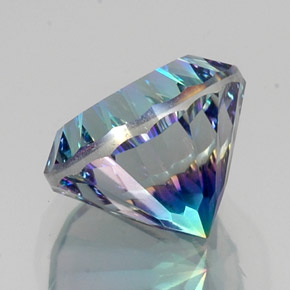 Quarzo mistico naturale multicolore da 10,84 ct, taglio rotondo, VVS-VS