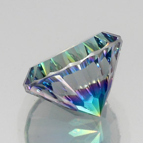 Quarzo mistico Arcobaleno superiore naturale da 9.54 ct, Taglio rotondo, VVS-VS