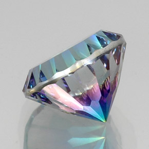 Quarzo mistico naturale multicolore da 10,43 ct, taglio rotondo, VVS-VS