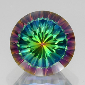 Quarzo mistico Arcobaleno superiore naturale da 10.50 ct, Taglio rotondo, VVS-VS