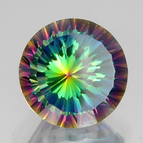 Quarzo mistico Arcobaleno superiore naturale da 10.50 ct, Taglio rotondo, VVS-VS