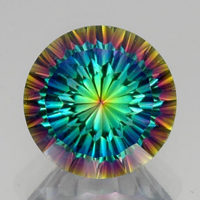 Quarzo mistico Arcobaleno superiore naturale da 10.43 ct, Taglio rotondo, VS