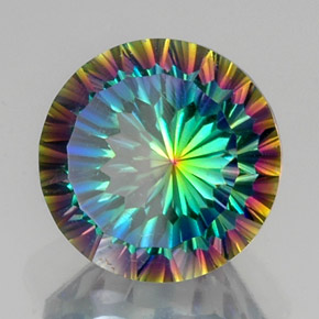 Quarzo mistico Arcobaleno superiore naturale da 10.43 ct, Taglio rotondo, VS