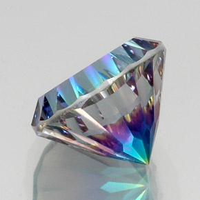 Quarzo mistico naturale multicolore da 10,16 ct, taglio rotondo, VVS-VS