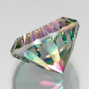 Quarzo mistico naturale multicolore da 12,39 ct, taglio rotondo, VS