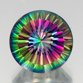 Quarzo mistico naturale multicolore da 11,99 ct, taglio rotondo, VVS-VS
