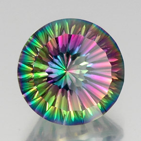 Quarzo mistico naturale multicolore da 11,99 ct, taglio rotondo, VVS-VS
