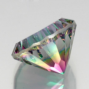 Quarzo mistico naturale multicolore da 11,99 ct, taglio rotondo, VVS-VS