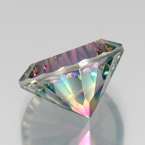 Quarzo mistico naturale multicolore da 10,70 ct, taglio rotondo, VS