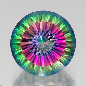 Quarzo mistico naturale multicolore da 12,29 ct, taglio rotondo, VS