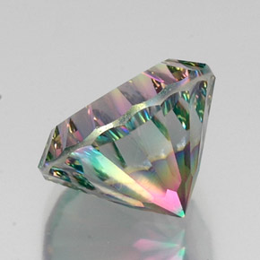 Quarzo mistico naturale multicolore da 12,24 ct, taglio rotondo, VVS-VS