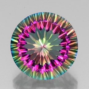 Quarzo mistico Arcobaleno superiore naturale da 12.20 ct, Taglio rotondo, VS