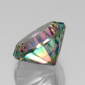 Quarzo mistico naturale multicolore da 11,36 ct, taglio rotondo, VVS-VS