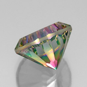 Quarzo mistico Arcobaleno superiore naturale da 12.40 ct, Taglio rotondo, VVS-VS