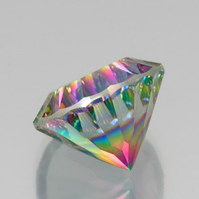 Quarzo mistico Arcobaleno superiore naturale da 11.98 ct, Taglio rotondo, VVS-VS