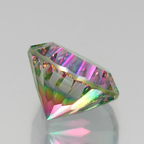 Quarzo mistico naturale multicolore da 11,95 ct, taglio rotondo, VVS-VS