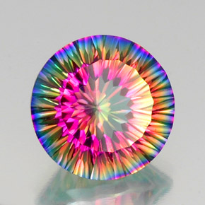 Quarzo mistico Arcobaleno superiore naturale da 10.15 ct, Taglio rotondo, VS