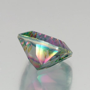 Quarzo mistico naturale multicolore da 15,54 ct, taglio a cuscino, VVS